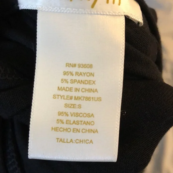 Black V-neck with side Tie/Knot - Picture 11 of 11